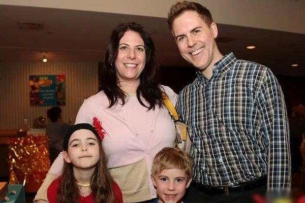 Jean's son Ian Lithgow with wife and kids